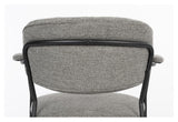 Jolien Dining Chair, Black/ Gray Fabric