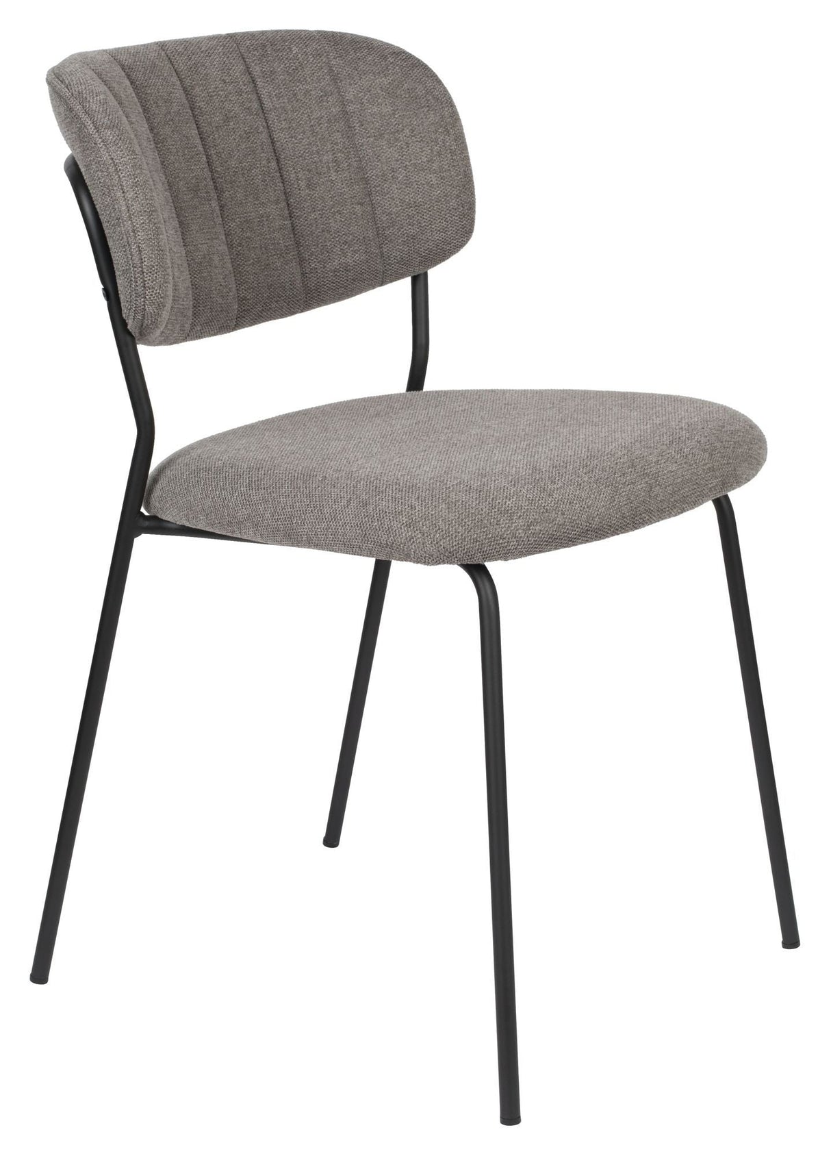 homii Jolien Dining Chair, Black/Gray