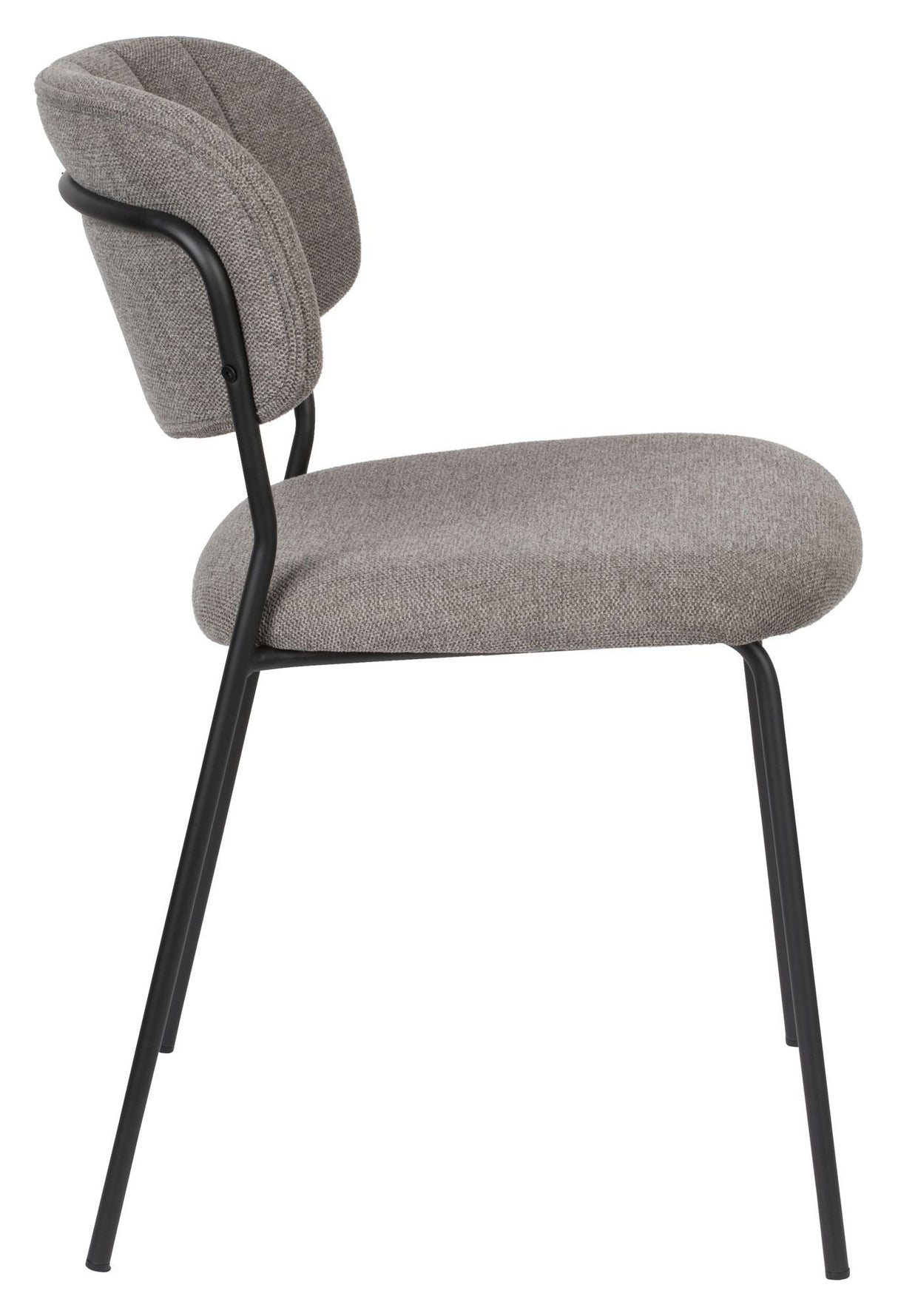 homii Jolien Dining Chair, Black/Gray