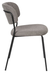 homii Jolien Dining Chair, Black/Gray