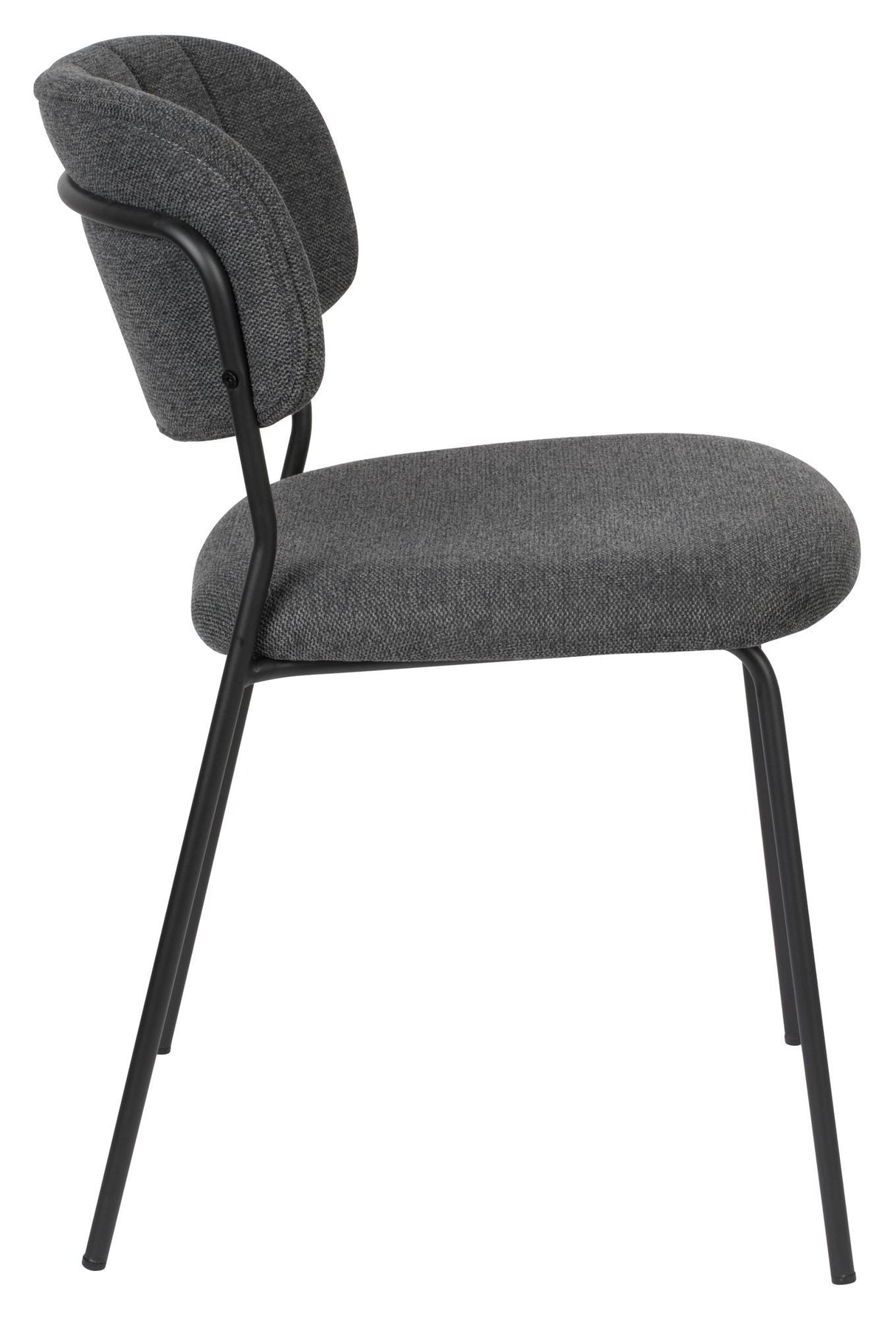 homii Jolien Dining Chair, Black/Dark Gray