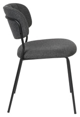 homii Jolien Dining Chair, Black/Dark Gray