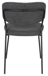 homii Jolien Dining Chair, Black/Dark Gray