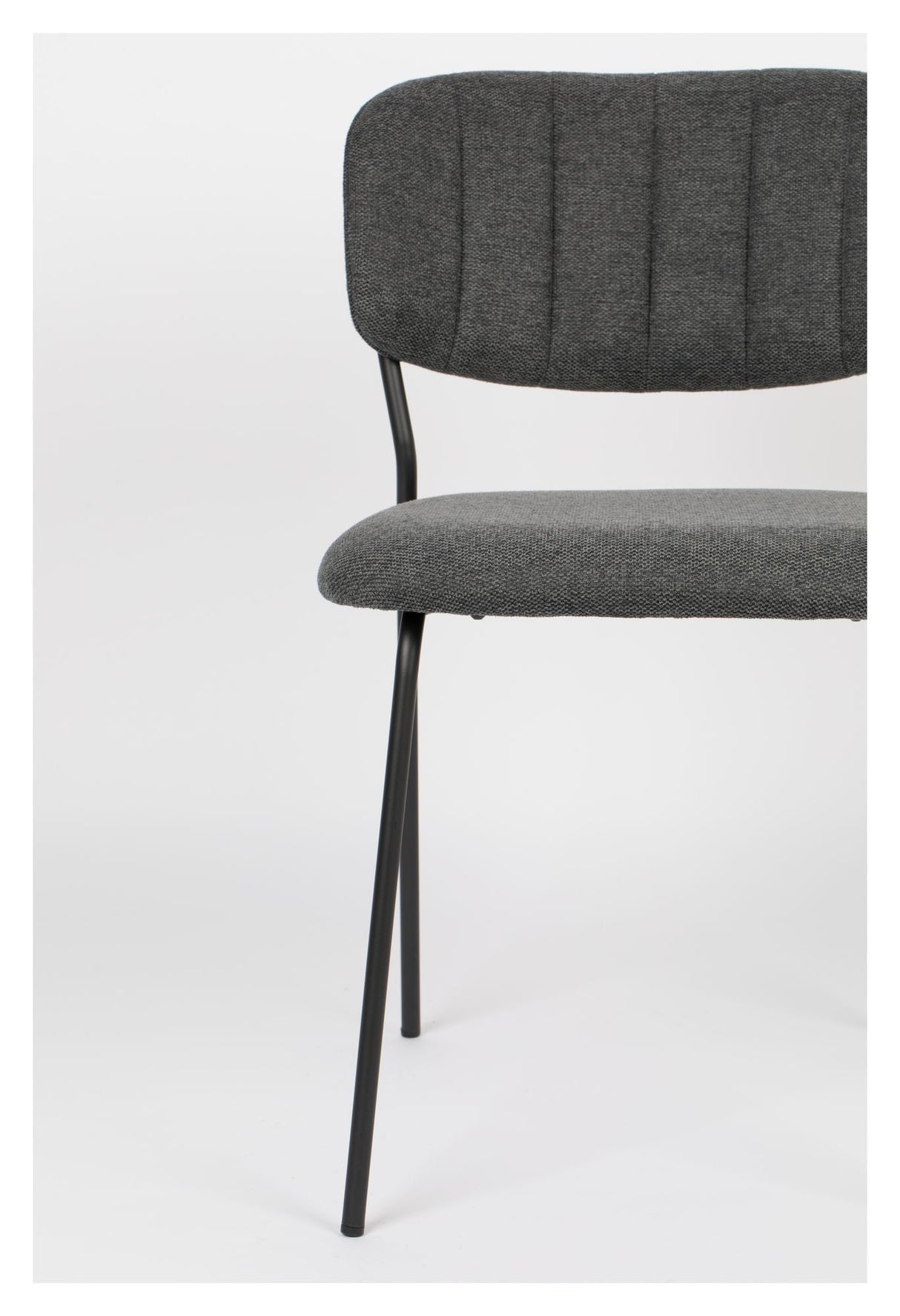 homii Jolien Dining Chair, Black/Dark Gray