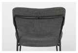 homii Jolien Dining Chair, Black/Dark Gray