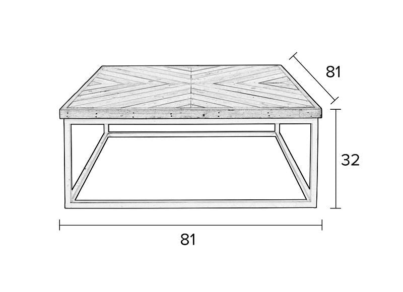 homii Joy Coffee Table, Pattern, 81x81