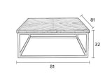 homii Joy Coffee Table, Pattern, 81x81