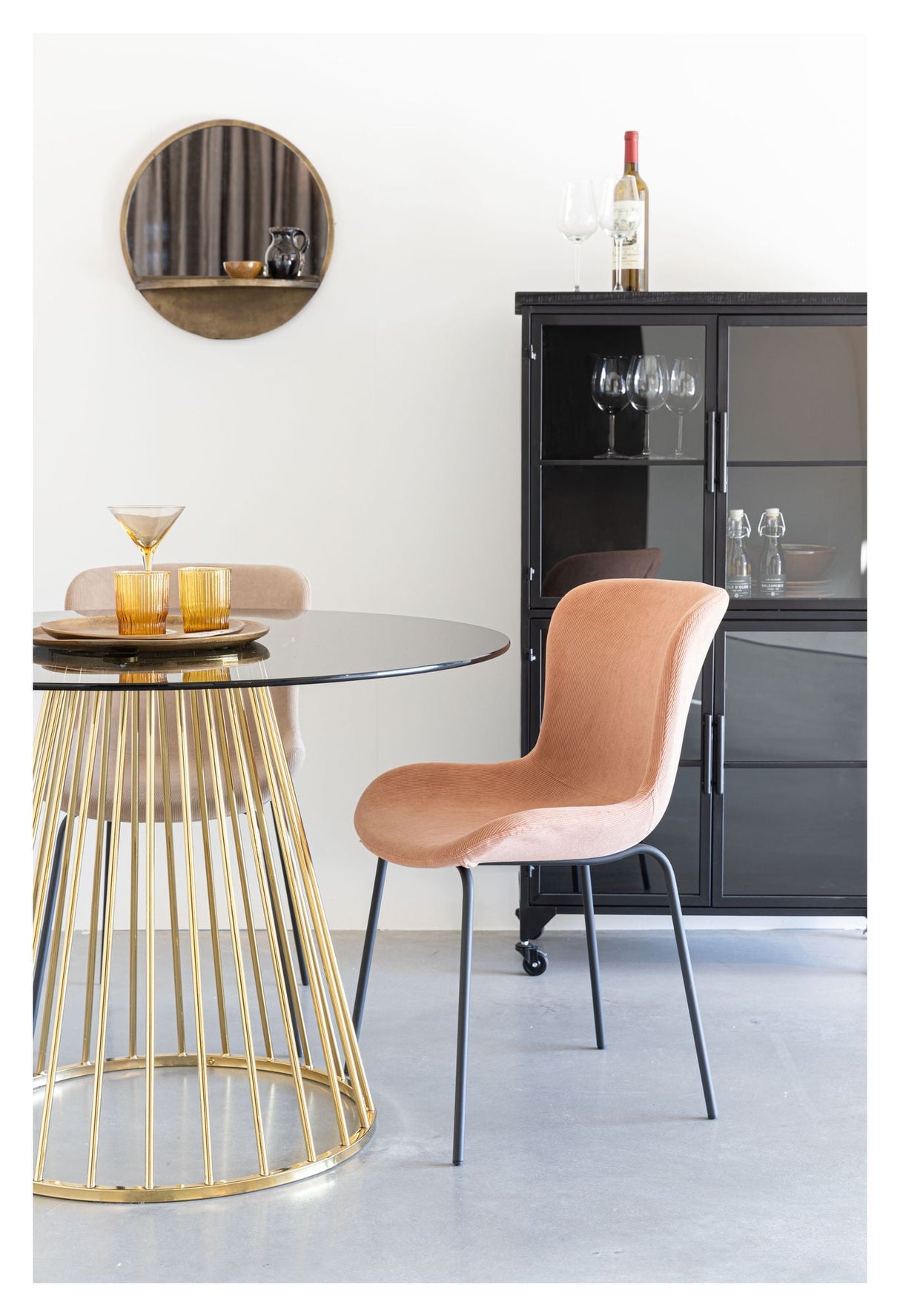 homii Junzo Dining Chair, Rosa