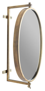 Lara Wall mirror with tilt, brass