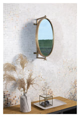 Lara Wall mirror with tilt, brass