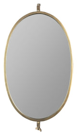 Lara Wall mirror with tilt, brass