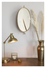 Lara Wall mirror with tilt, brass