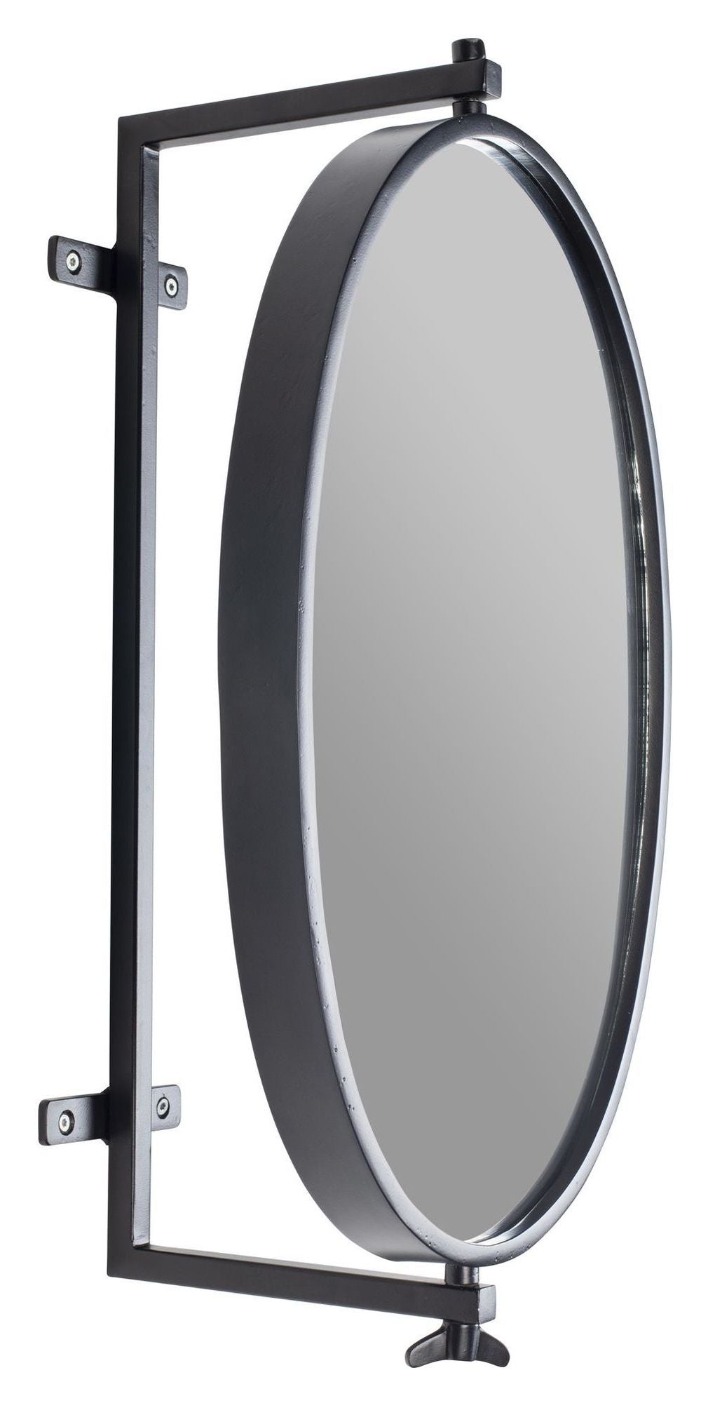 Lara Wall mirror with tilt, Black