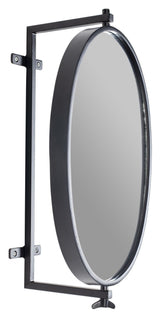 Lara Wall mirror with tilt, Black