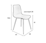 homii Leon Dining Chair - Gray