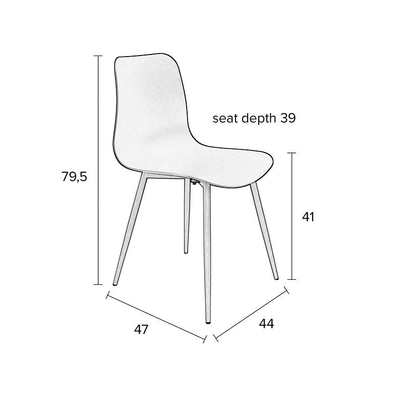 homii Leon Dining Chair, White