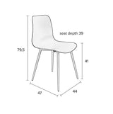 homii Leon Dining Chair, White