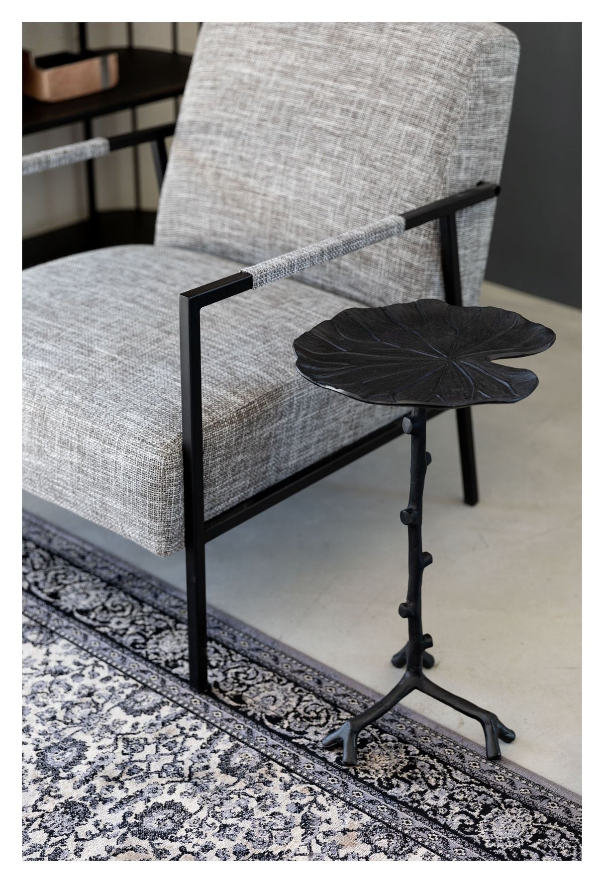 homii Lily Side Table Single, Black