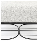 homii Milou Bench, Light Gray/Black