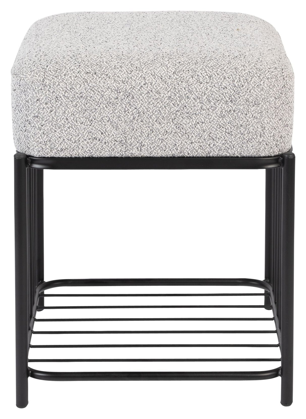 homii Milou Stool, Light Gray/Black