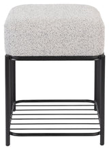 homii Milou Stool, Light Gray/Black