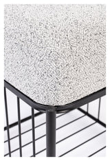 homii Milou Stool, Light Gray/Black