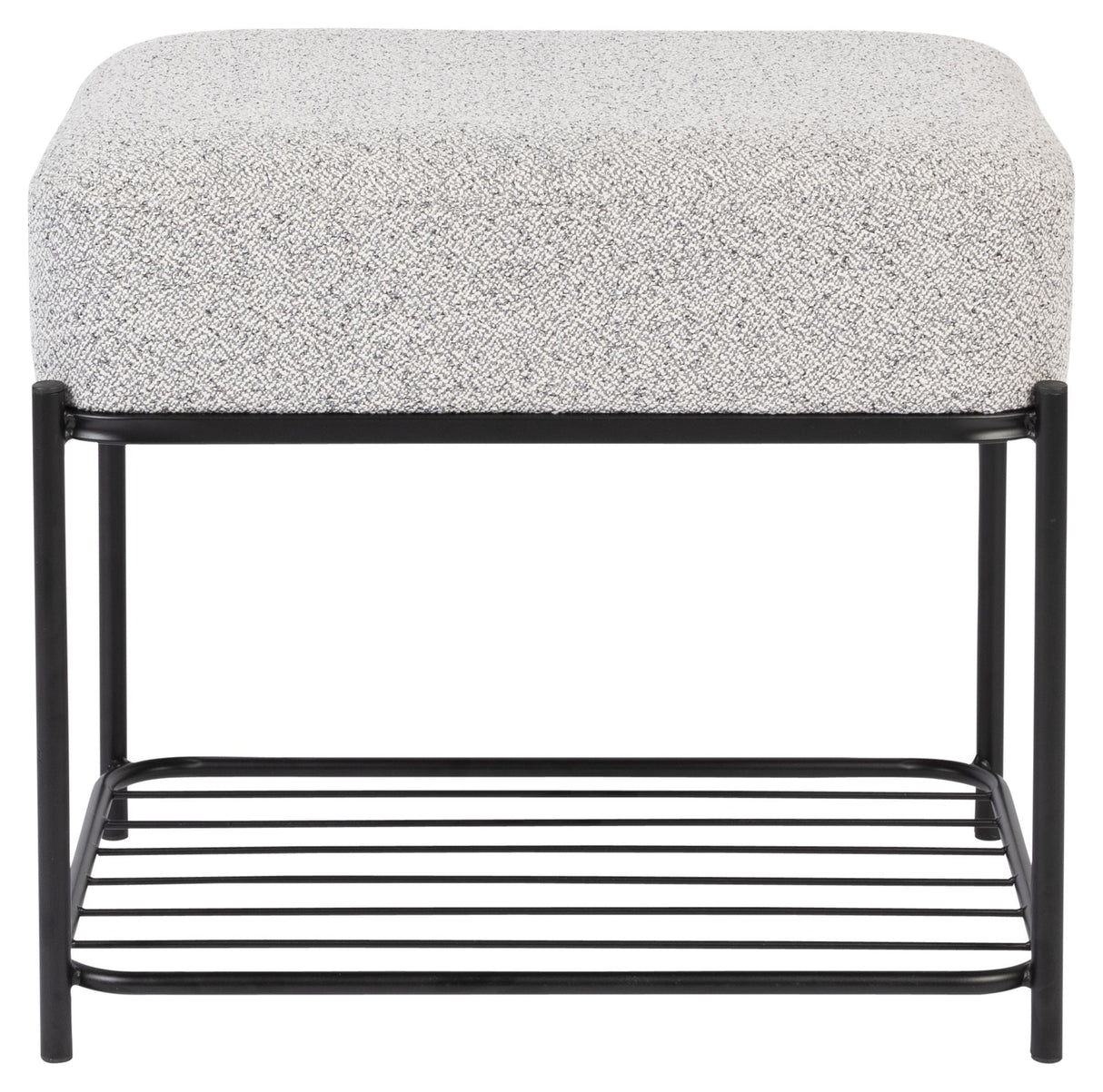 homii Milou Stool rectangular, Light gray/Black