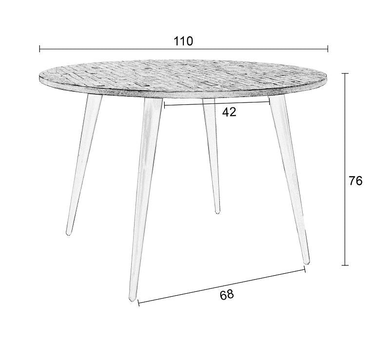 homii MO 110' Dining table, Ø110