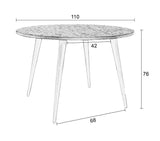 homii MO 110' Dining table, Ø110