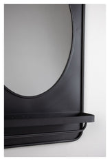 homii Pascal Mirror with shelf, 80x50, Black