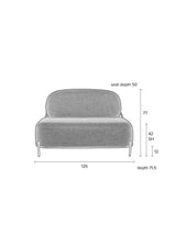 Milan 2-seater Sofa - Gray