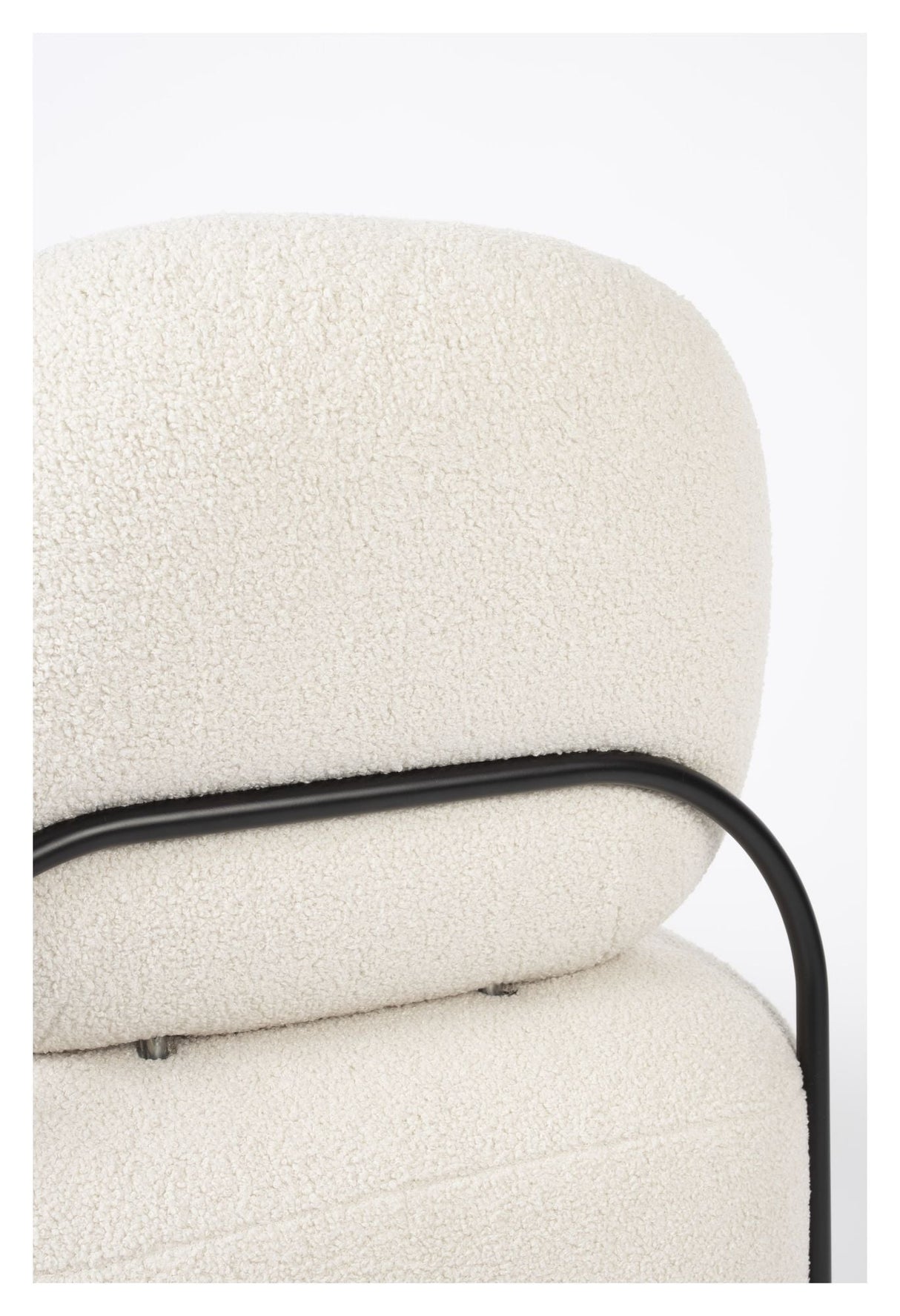 Milano Lounge Chair, Teddy Ivory