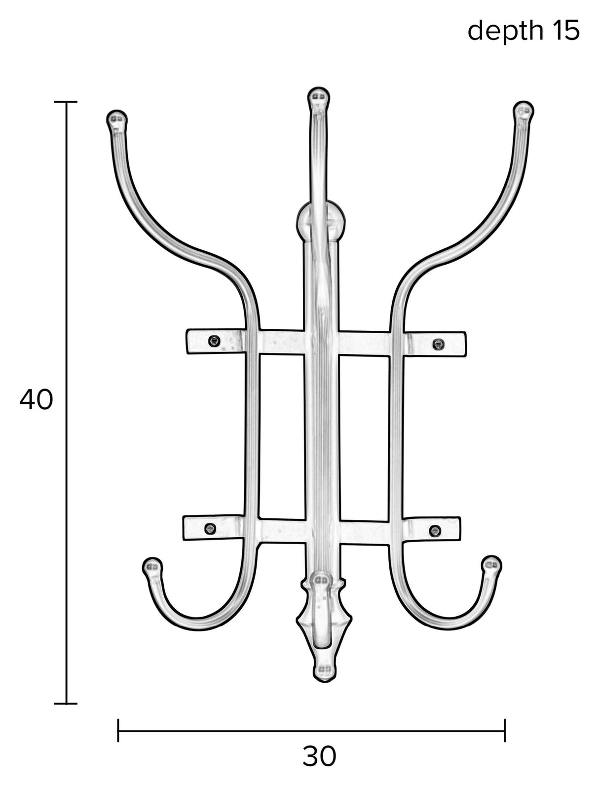 homii Ran Hook Row, Black Iron