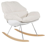 New Orleans Swing Chair, Off White Teddy