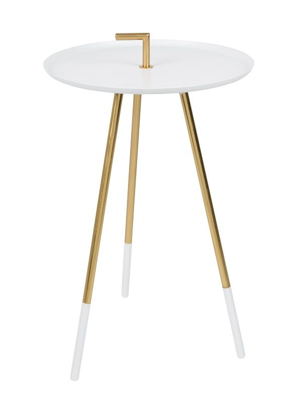 homii Rumbi Side Table, White, Ø37