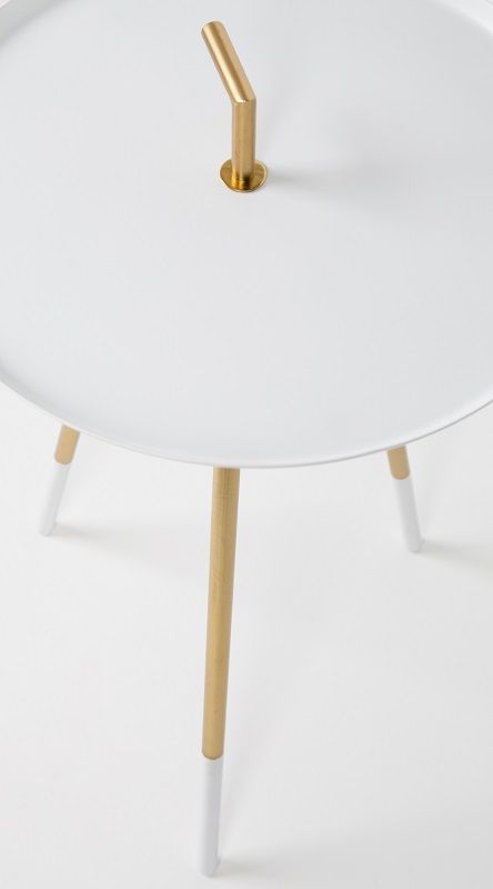 homii Rumbi Side Table, White, Ø37