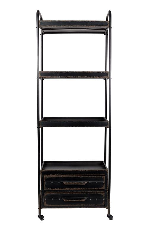 homii Ryan Iron rack w/wheels, Black