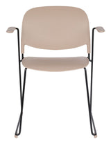 homii Stacks Dining chair with armrests, Mat Latte