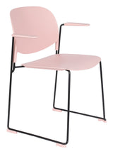 homii Stacks Dining chair with armrests, Mat Pink