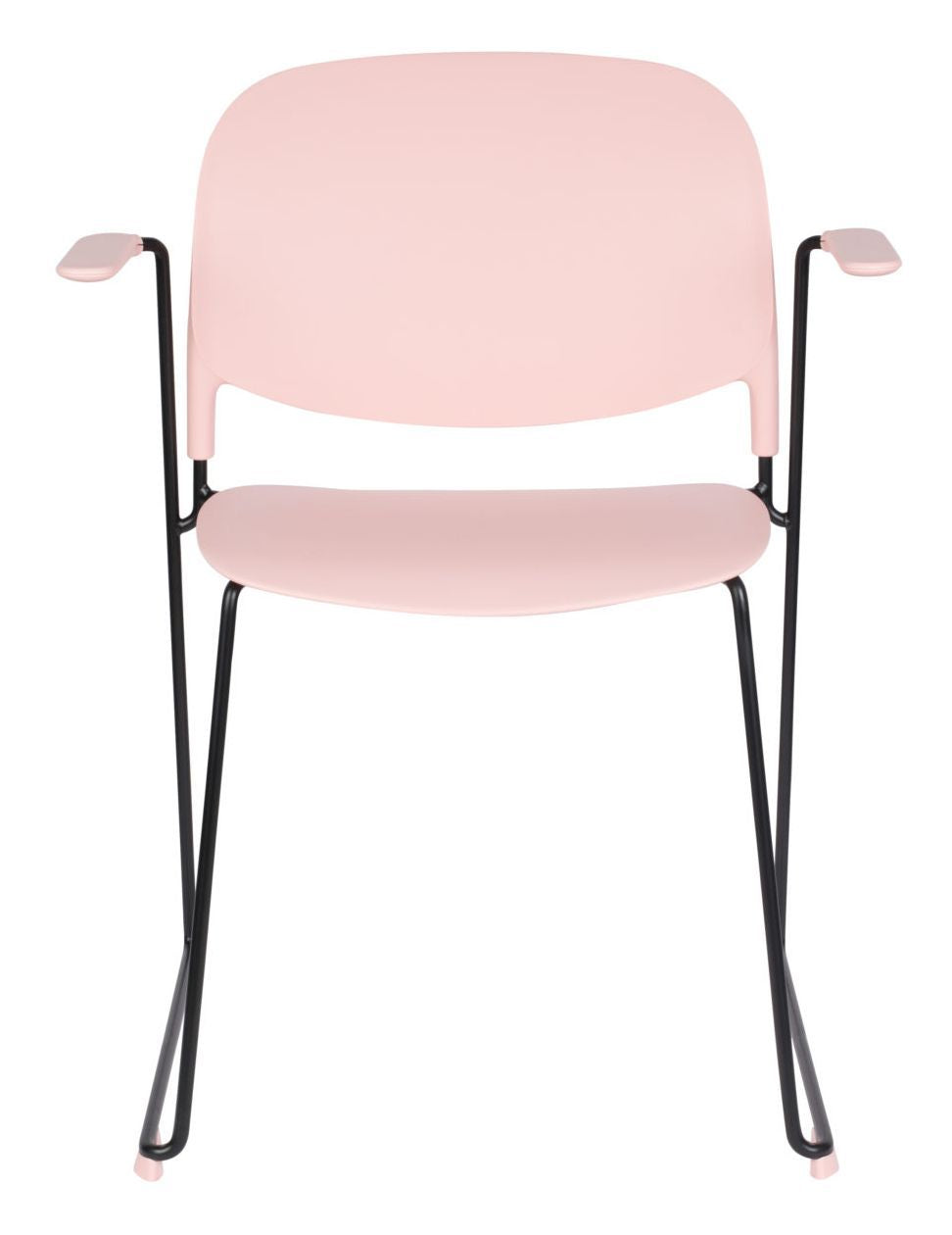 homii Stacks Dining chair with armrests, Mat Pink