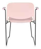 homii Stacks Dining chair with armrests, Mat Pink