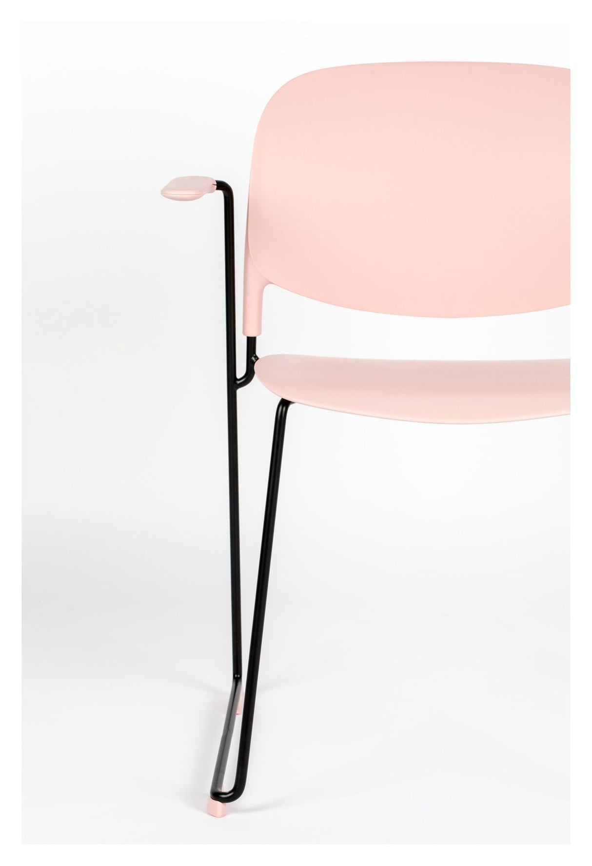 homii Stacks Dining chair with armrests, Mat Pink