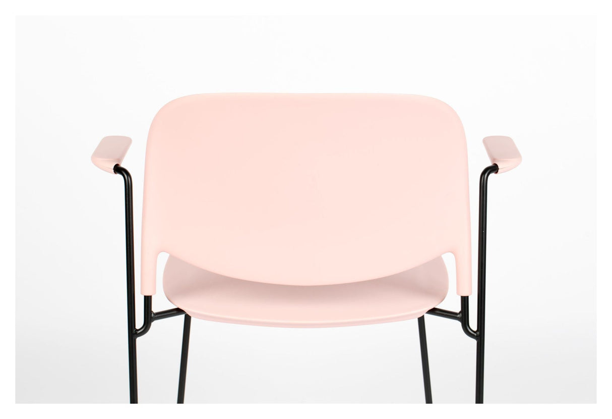 homii Stacks Dining chair with armrests, Mat Pink