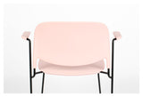 homii Stacks Dining chair with armrests, Mat Pink