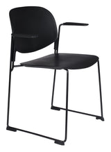 homii Stacks Dining chair with armrests, Matte Black