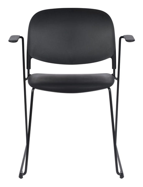 homii Stacks Dining chair with armrests, Matte Black