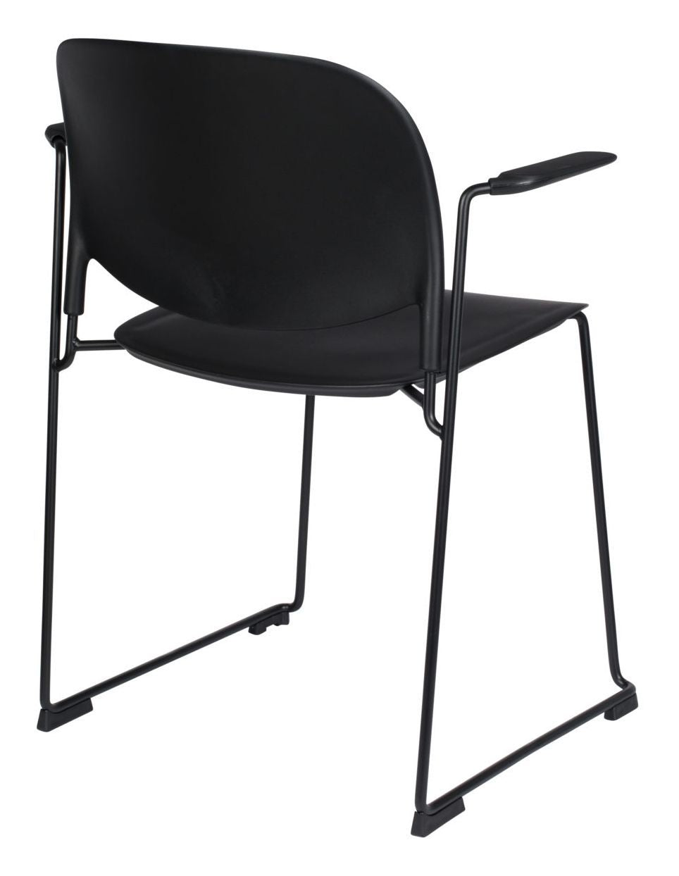 homii Stacks Dining chair with armrests, Matte Black