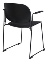 homii Stacks Dining chair with armrests, Matte Black