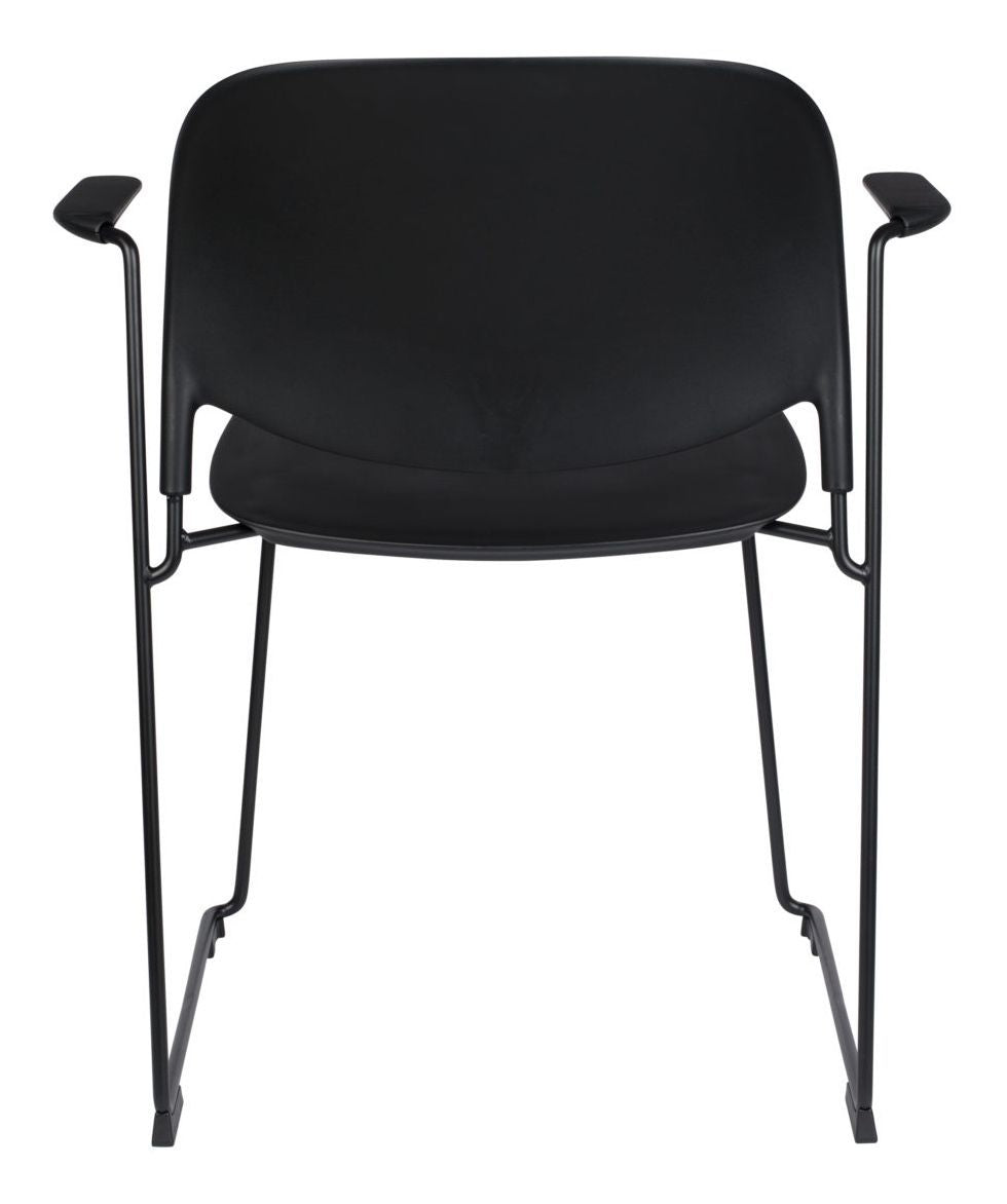 homii Stacks Dining chair with armrests, Matte Black