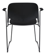 homii Stacks Dining chair with armrests, Matte Black